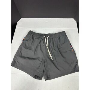 Wowie Sapien 2.0 Shorts 7"Aztec Trim Elastic Drawstring Waist Gray Mens Large